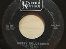 BOBBY GOLDSBORO ITS TOO LATE UNITED ARTISTS RECORDS 980