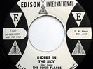 THE FOUR FLARES 45 Riders In The Sky / Jump Back Honey VG++ Doo Wop PROMO mg524