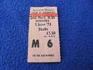 DAVID BOWIE CONCERT TOUR TICKET - ZIGGY STARDUST ALADDIN SANE 3rd JUNE 1973