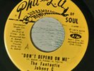 The Fantastic Johnny C : DONT DEPEND ON ME / WAITING FOR THE RAIN.