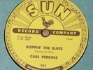 VERY RARE Carl Perkins 78 RPM - Sun No.243 - Boppin' The Blues - EXCELLENT