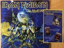 IRON MAIDEN Live After Death double LP Gatefold w/ Lyric Sleeve & Ad 1985 VG+