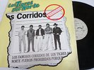 Los TIGRES del NORTE  Corridos prohibidos  México LP Vinyl Musivisa 1989 