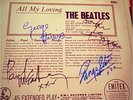 The Beatles 'All my Loving' EP 45RPM 1963 all 4 Autographs on sleeve