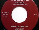 GENE TERRY & DOWN BEATS 45 Never Let Her Go / No Mail Today VG++ Doo Wop e5864