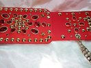 ELVIS PRESLEY STYLE 70s RUBY RED CONCERT BELT