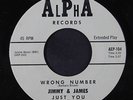 JIMMY & JAMES: Wrong Number + 3 45 rare Soul