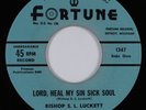 Black Gospel 45 BISHOP S.L. LUCKETT Lord, Heal My Sin Sick Soul FORTUNE HEAR