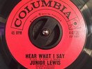 NORTHERN SOUL POPCORN 45 Junior Lewis-Hear What I Say HEAR IT
