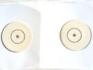 U2-NEW YEAR'S DAY/TREASURE +3-V.RARE SET OF 2X WHITE PUNCHED OUT LABEL TESTPRESS