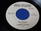 LONNIE LESTER You can't go NU-TONE 1211 ORG Northern Soul 45 NM