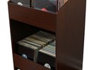 LPBIN LP Storage Cabinet in Java Cherry / Bin Style Record Storage