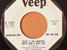 WILLIE & THE HANDJIVES GOTTA FIND A NEW LOVE B/W RUNNIN' GIRL VEEP WLP PROMO EX+