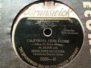 1924 Al Jolson BUD De Sylva UKULELE  ISHAM JONES Or CALIFORNIA HERE I COME 78