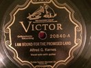 Victor 20840 ALFRED G. KARNES Bound For Promised Land BRISTOL TN 1927 78 rpm VG+