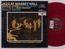 JAZZ AT MASSEY HALL Various Artists FANTASY DEBUT LP VG+ mono promo red wax