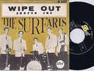 THE SURFARIS Wipe Out b/w Surfer Joe Danish 45PS 1963 Dot