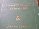 LENER STRING QUARTET MOZART QUARTET IN C MAJOR COLUMBIA L1545-1548