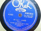 LOUIS ARMSTRONG St. Louis Blues/After You've Gone OKEH 41350 V+ 78RPM HEAR