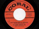 KILLER ROCKABILLY-JOHNNY BURNETTE TRIO-THE TRAIN KEPT A-ROLLIN'/HONEY HUSH
