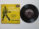 EDDIE COCHRAN, ORIGINAL 1958, 4 SONG EP, REU1214, WITH YELLOW SLEEVE, SILVER TOP