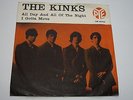 KINKS - ALL DAY AND ALL OF THE NIGHT - 45 RARE 1964 DANISH PS MOD GARAGE LISTEN