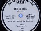 BILLY WARD and his DOMINOES Doo Wop 78 rpm Rags to Riches KING 1280 wlp