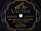 NOEL COWARD 78 rpm Mad Dogs and Englishmen VICTOR 24332