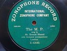 MUSIC HALL COMEDIAN ERNEST SHAND - ‘THE M.P.’ 1-SIDED ZONOPHONE 78