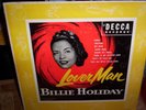 LOVER MAN BILLIE HOLIDAY DECCA RECORDS DL 5345  MICROGROOVE 10