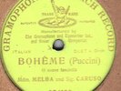 Nellie MELBA / Enrico CARUSO  - Boheme (Puccini): O soave fanciulla