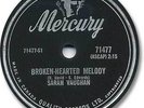  1959 SARAH VAUGHAN 78 RPM Record. Broken-Hearted Melody/Misty