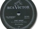 Rare ELVIS PRESLEY Rock'n Roll 78 RPM Record. One Night/I Got Stung
