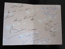 QUEEN : 1986 CHRISTMAS CARD SIGNED AUTOGRAPH FREDDIE MERCURY BRIAN MAY FACSIMILE