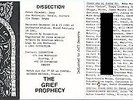 DISSECTION - THE GRIEF PROPHECY DEMO MAYHEM BLACK METAL DEATH METAL SWEDEN