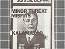 Zero 3 1982 punk zine Misfits Minor Threat Negative Approach Circle Jerks