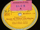 4x 78rpm DGG 68002/5 LILIA d'ALBORE VIOLIN SONATA FRANCK GIESEN PIANO D ALBORE