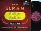 MISCHA ELMAN Brahms Violin Sonatas #2 & 3 SEIGER LONDON LL 1630 ffrr NM