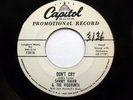SAMMY HAGAN & The VISCOUNTS 45 Don't Cry / Wild Bird CAPITOL DOO WOP c2351