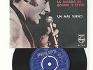 JOHNNY HALLYDAY- 45 T. VINYLES MADE IN CHILE- TRES TRES RARE LA BALADA DE B.Y C