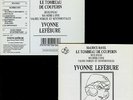 RAVEL  le tombeau de Couperin, ma mère l'oye, ...  YVONNE LEFEBURE
