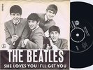 THE BEATLES She Loves You b/w I’ll Get You Danish 45PS 1963 Black Parlophone