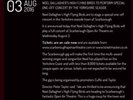 Noel Gallagher High Flying Birds Standing Tickets X 2 Scarborough