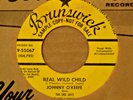 Rockabilly 45-Johnny O'Keefe-Real Wild Child / Shake Baby-Brunswick-PROMO-NICE