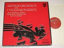 GRUMIAUX: 7 VIOLIN CONCERTOS BACH BEETHOVEN BRAHMS LALO 4LP PHILIPS NM