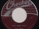 DALE HAWKINS: Four Letter Word / See you Soon Baboon CHECKER VG+ ROCKABILLY 45 