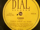 DIAL 1013 Charlie Parker All Stars CARVING THE BIRD 78 rpm  Bebop  EE+/E-