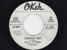 '59 R&B Shouters BILLY LA MONT Country Boy/Can't Make It By Myself OKEH M- HEAR