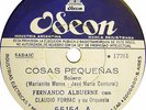 Fernando Albuerne - Cosas Pequeñas - Por un beso - 78 rpm - Argentino