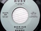 RANDY doowop 45 DENISE b/w COME BACK first pressing RUST stamped matrix cc1366